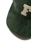 画像4: 【 FULLCOUNT（フルカウント） 】　コーデュロイベースボールキャップ　[ 6Panel Corduroy Baseball Cap 'F' Patch ] [ Green ] 【 メール便可 】