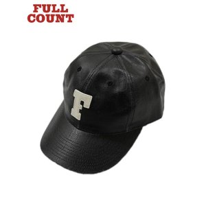 画像: 【 FULLCOUNT（フルカウント） 】　PUコーティングデニムベースボールキャップ　[ 6Panel Coated Denim Baseball Cap 'F' Patch ] [ Black × White ] 【 メール便可 】