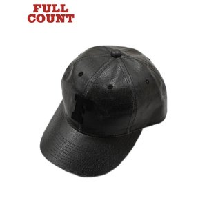 画像: 【 FULLCOUNT（フルカウント） 】　PUコーティングデニムベースボールキャップ　[ 6Panel Coated Denim Baseball Cap 'F' Patch ] [ Black × Black ] 【 メール便可 】