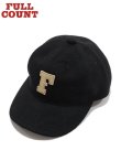 画像1: 【 FULLCOUNT（フルカウント） 】　ウールメルトンベースボールキャップ　[ 6Panel Wool Melton Baseball Cap 'F' Patch ] [ Black ] 【 メール便可 】