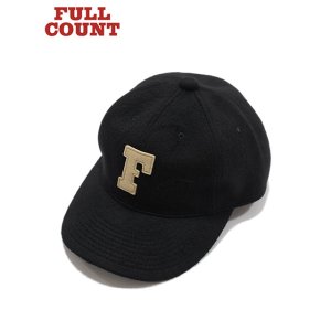 画像: 【 FULLCOUNT（フルカウント） 】　ウールメルトンベースボールキャップ　[ 6Panel Wool Melton Baseball Cap 'F' Patch ] [ Black ] 【 メール便可 】
