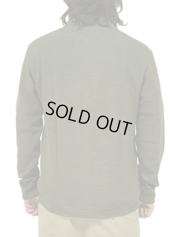 画像2: 【UES（ウエス） 】 針抜きコットンカーディガン [ Cotton Cardigan ] [ Olive Green ]