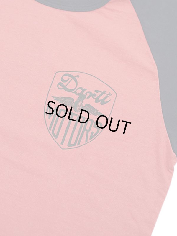 画像4: 【 STUDIO D'ARTISAN（ステュディオダルチザン） 】 ラグラン7分袖Tシャツ [ DARTI MOTORS ] [ RED x NAVY ] 【 メール便可 】