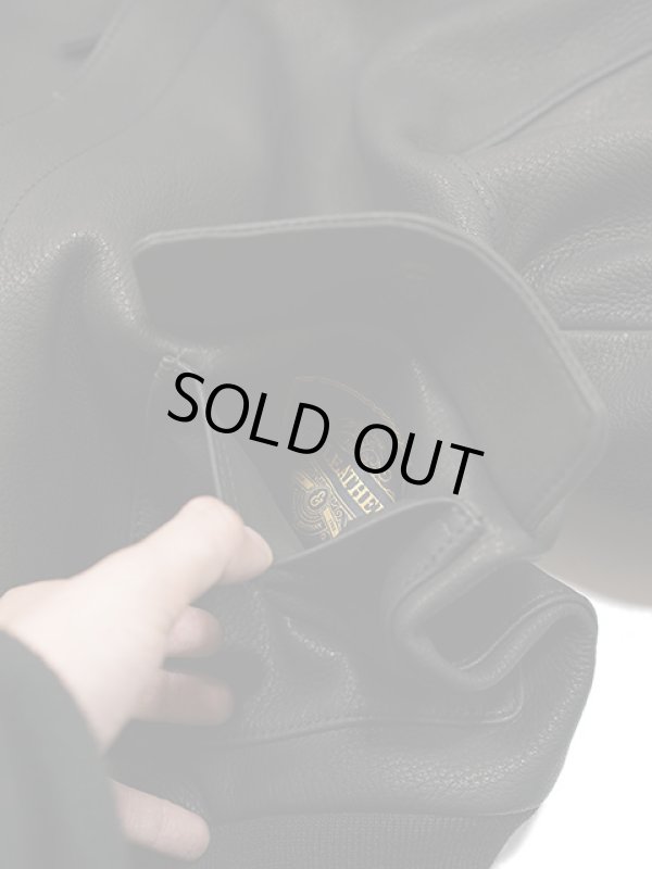 画像11: 【 Y'2 LEATHER（ワイツーレザー） 】　TYPE A-2 [ Deer Skin ] [ 鹿革 ] [ BLACK ] [ 限定モデル ]