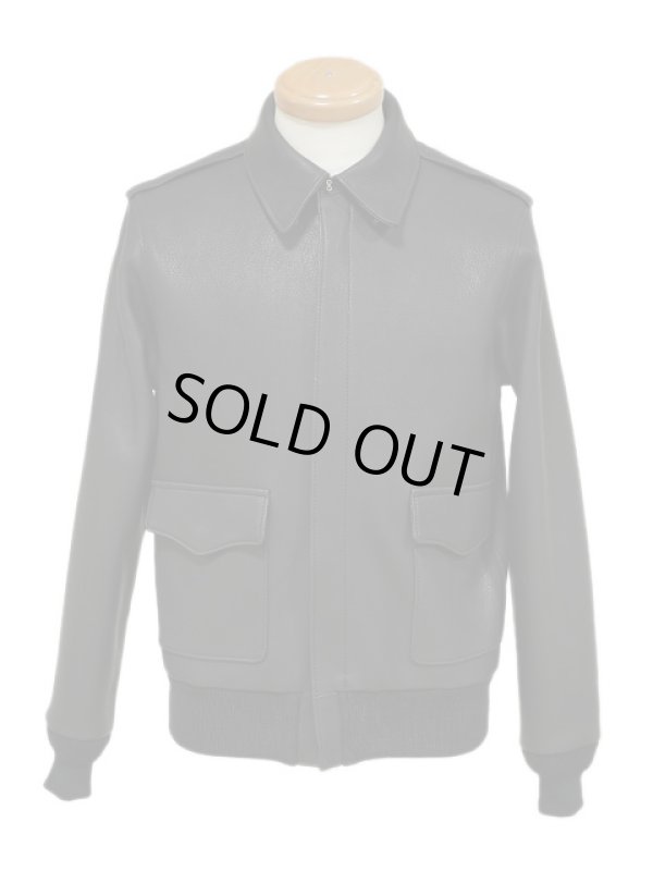 画像3: 【 Y'2 LEATHER（ワイツーレザー） 】　TYPE A-2 [ Deer Skin ] [ 鹿革 ] [ BLACK ] [ 限定モデル ]