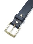 画像2: 【 SAMURAI JEANS（サムライジーンズ） 】 藍染レザーベルト [ 大和藍染レザー(牛革) ] [ GOLD バックル ]