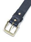画像3: 【 SAMURAI JEANS（サムライジーンズ） 】 藍染レザーベルト [ 大和藍染レザー(牛革) ] [ GOLD バックル ]