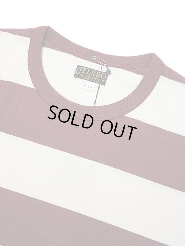 画像3: 【 メール便可 】【 JELADO（ジェラード） 】 半袖先染めボーダー天竺Tシャツ [ Keepers Tee ] [ WINE ]