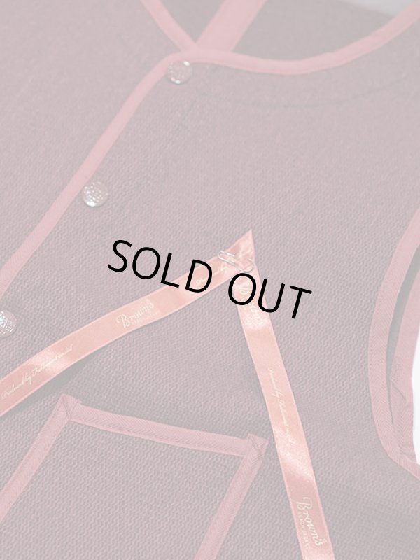 画像4: 【 BROWN'S BEACH (ブラウンズビーチ) 】　ビーチクロスベスト　[ EARLY VEST ] [ BURGUNDY ]