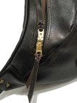 画像6: 【 Y'2 LEATHER（ワイツーレザー） 】　ステアハイドウエストバッグ　STEER HIDE WAIST BAG [ ANILINE STEER BLACK (茶芯) ] [ 牛革 ]