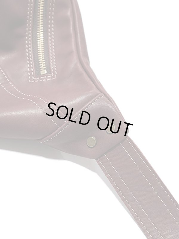 画像6: 【 限定モデル 】 【 Y'2 LEATHER（ワイツーレザー） 】　ホースハイドウエストバッグ　HORSE HIDE WAIST BAG [ HV HORSE CHERRY ] [ 馬革 ]