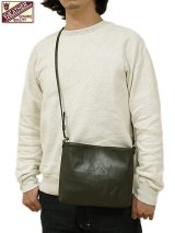 画像: 【 メール便可 】 【 Y'2 LEATHER（ワイツーレザー） 】　ホースハイドサコッシュ [ Natural Scar Horse ] [ 馬革 ] [ OLIVE ]
