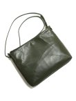 画像3: 【 メール便可 】 【 Y'2 LEATHER（ワイツーレザー） 】　ホースハイドサコッシュ [ Natural Scar Horse ] [ 馬革 ] [ OLIVE ]