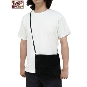 画像: 【 Y'2 LEATHER（ワイツーレザー） 】　ホースハイドサコッシュ [ Natural Scar Horse Roughout ] [ 馬革 ] [ BLACK ] 【 メール便可 】
