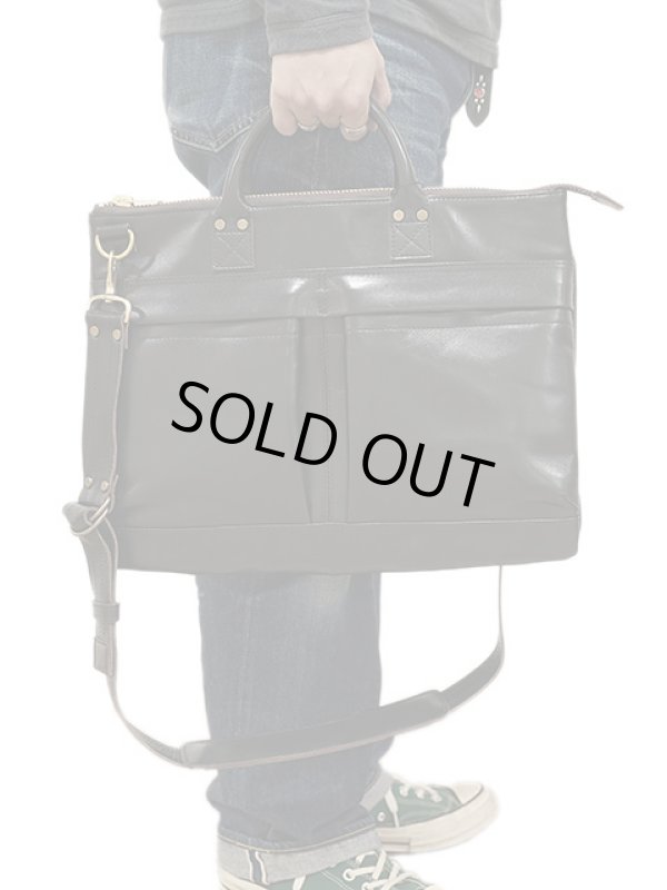 画像2: 【 Y'2 LEATHER（ワイツーレザー） 】 HORSE HIDE HELMET BAG [ VINTAGE HORSE LIGHT ] [ 馬革 ] [ BLACK ]