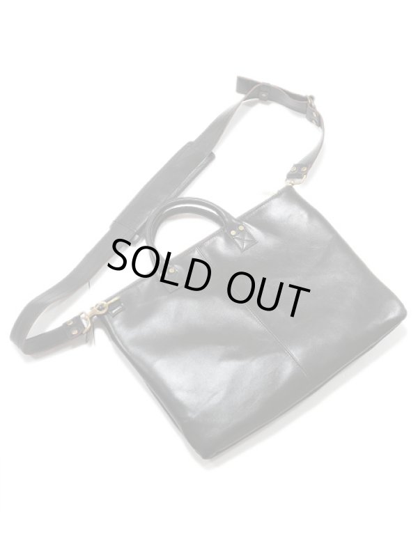 画像4: 【 Y'2 LEATHER（ワイツーレザー） 】 HORSE HIDE HELMET BAG [ VINTAGE HORSE LIGHT ] [ 馬革 ] [ BLACK ]