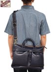 画像1: 【 Y'2 LEATHER（ワイツーレザー） 】 HORSE HIDE HELMET BAG [ INDIGO HORSE ] [ 馬革 ] [ INDIGO ]