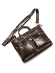 画像3: 【 Y'2 LEATHER（ワイツーレザー） 】 HORSE HIDE HELMET BAG [ PULL UP HORSE ] [ 馬革 ] [ BROWN ]