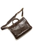 画像4: 【 Y'2 LEATHER（ワイツーレザー） 】 HORSE HIDE HELMET BAG [ PULL UP HORSE ] [ 馬革 ] [ BROWN ]