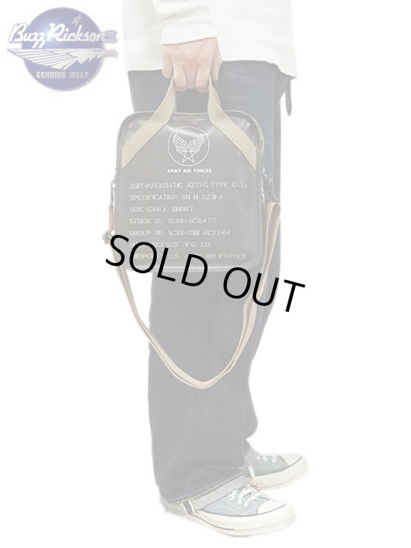 画像1: 【 BUZZ RICKSON'S（バズリクソンズ） 】 TYPE G-3A LEATHER BAG [ SUIT-PNEUMATIC ANTI-G, ] [ BROWN ]