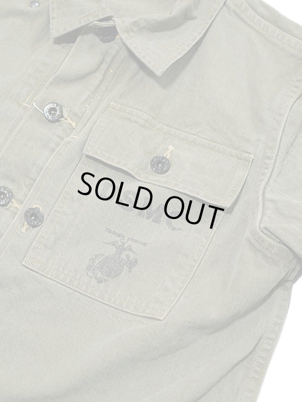 画像4: 【 BUZZ RICKSON'S（バズリクソンズ） 】　M-1944 HERRINGBONE UTILITY JACKET　[ U.S.M.C. ]