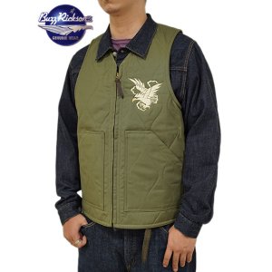 画像: 【 BUZZ RICKSON'S（バズリクソンズ） 】 "SUKA" EMBROIDERY VEST [ OLIVE ]