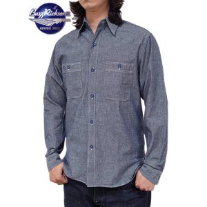 画像: 【 BUZZ RICKSON'S（バズリクソンズ） 】　BLUE CHAMBRAY WORK SHIRT　[ BLUE ]