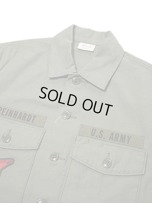 画像3: 【 BUZZ RICKSON'S（バズリクソンズ） 】　SHIRT,MAN'S,COTTON SATEEN,OLIVE GREEN SHADE 107　[ DEMILITARIZED ZONE ]