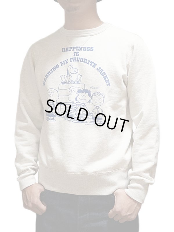 画像8: 【 BUZZ RICKSON'S×PEANUTS（バズリクソンズ×ピーナッツ） 】 スヌーピーセットインクルースウェット SNOOPY SET-IN CREW SWEAT [ MY FAVORITE JACKET ]