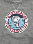 画像4: 【 BUZZ RICKSON'S×PEANUTS（バズリクソンズ×ピーナッツ） 】 スヌーピーセットインクルースウェット SNOOPY SET-IN CREW SWEAT [ I'M ON THE MOON! ]