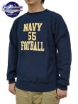 画像1: 【 BUZZ RICKSON'S（バズリクソンズ） 】 リバースウィーブスウェット REVERSE SWEAT CREW [ NAVY FOOTBALL ]