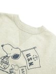 画像3: 【 BUZZ RICKSON'S × PEANUTS（バズリクソンズ × ピーナッツ） 】 スヌーピーセットインクルースウェット SNOOPY SET-IN CREW SWEAT [ U.S.NAVY ] [ OATMEAL ]