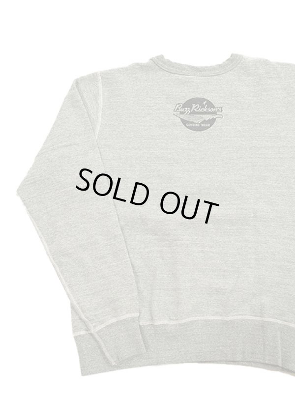 画像2: 【 BUZZ RICKSON'S × PEANUTS（バズリクソンズ × ピーナッツ） 】 スヌーピーセットインクルースウェット SNOOPY SET-IN CREW SWEAT [ U.S.NAVY ] [ H.GRAY ]