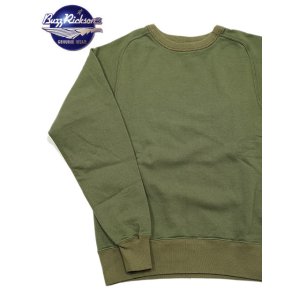 画像: 【 BUZZ RICKSON'S（バズリクソンズ） 】 FREEDOM SLEEVE SWEAT SHIRT [ SOLID MODEL ] [ OLIVE ]