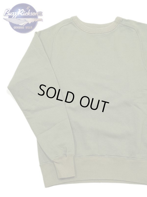 画像1: 【 BUZZ RICKSON'S（バズリクソンズ） 】 FREEDOM SLEEVE SWEAT SHIRT [ SOLID MODEL ] [ OLIVE ]