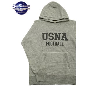 画像: 【 BUZZ RICKSON'S（バズリクソンズ） 】 スウェットパーカー SWEAT PARKA [ U.S. NAVAL ACADEMY ] [ GRAY ]