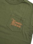 画像4: 【 BUZZ RICKSON'S（バズリクソンズ） 】　ポケ付きプリントT-シャツ [ S/S T-SHIRT ] [ BOMBER BARONS ] [ OLIVE ] 【 メール便可 】