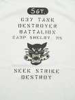 画像7: 【 BUZZ RICKSON'S（バズリクソンズ） 】　プリントT-シャツ [ S/S T-SHIRT ] [ 637th TANK DESTROYER BATTALION ] [ WHITE ] 【 メール便可 】