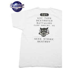 画像: 【 BUZZ RICKSON'S（バズリクソンズ） 】　プリントT-シャツ [ S/S T-SHIRT ] [ 637th TANK DESTROYER BATTALION ] [ WHITE ] 【 メール便可 】