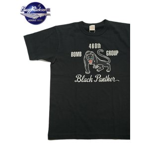 画像: 【 BUZZ RICKSON'S（バズリクソンズ） 】　プリントT-シャツ [ S/S T-SHIRT ] [ 460th BOMB.SQ. Black Panther ] [ BLACK ] 【 メール便可 】