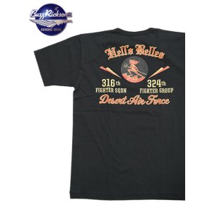 画像: 【 BUZZ RICKSON'S（バズリクソンズ） 】　プリントT-シャツ [ S/S T-SHIRT ] [ 316th FTR.SQ. Hell's Belles ] [ BLACK ] 【 メール便可 】