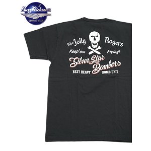 画像: 【 BUZZ RICKSON'S（バズリクソンズ） 】　プリントT-シャツ [ S/S T-SHIRT ] [ 90th BOMB.GROUP Jolly Rogers ] [ BLACK ] 【 メール便可 】