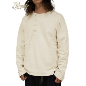 画像: 【 PREQUEL（プリクエル） 】 ヘンリースウェットシャツ [ Henley Sweatshirt ] [ Natural ]