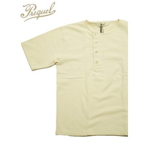 画像: 【 PREQUEL（プリクエル） 】 半袖ヘンリースウェットシャツ [ Short Sleeve Henley Sweatshirt ] [ Natural ]