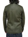 画像2: 【 Y'2 LEATHER（ワイツーレザー） 】　Deer Skin Rounded Hem Car Coat [ Deer Skin (鹿革) ] [ OLIVE ]