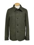 画像3: 【 Y'2 LEATHER（ワイツーレザー） 】　Deer Skin Rounded Hem Car Coat [ Deer Skin (鹿革) ] [ OLIVE ]