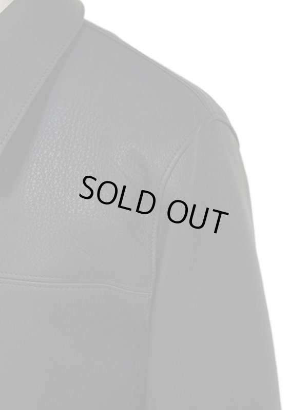 画像6: 【 Y'2 LEATHER（ワイツーレザー） 】　Deer Skin Rounded Hem Car Coat [ Deer Skin (鹿革) ] [ BLACK ]