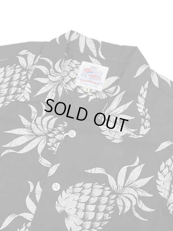 画像3: 【 DUKE KAHANAMOKU（デュークカハナモク） 】　コットンリネンアロハシャツ　[ DUKE'S PINEAPPLE ] [ BLACK ] 【 メール便可 】