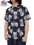 画像1: 【 DUKE KAHANAMOKU（デュークカハナモク） 】　半袖ハワイアンポロシャツ [ DUKE'S PINEAPPLE ] [ COOLMAX ] [ NAVY ]【 メール便可 】