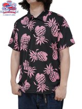 画像: 【 DUKE KAHANAMOKU（デュークカハナモク） 】　半袖ハワイアンポロシャツ [ DUKE'S PINEAPPLE ] [ COOLMAX ] [ BLACK ]【 メール便可 】